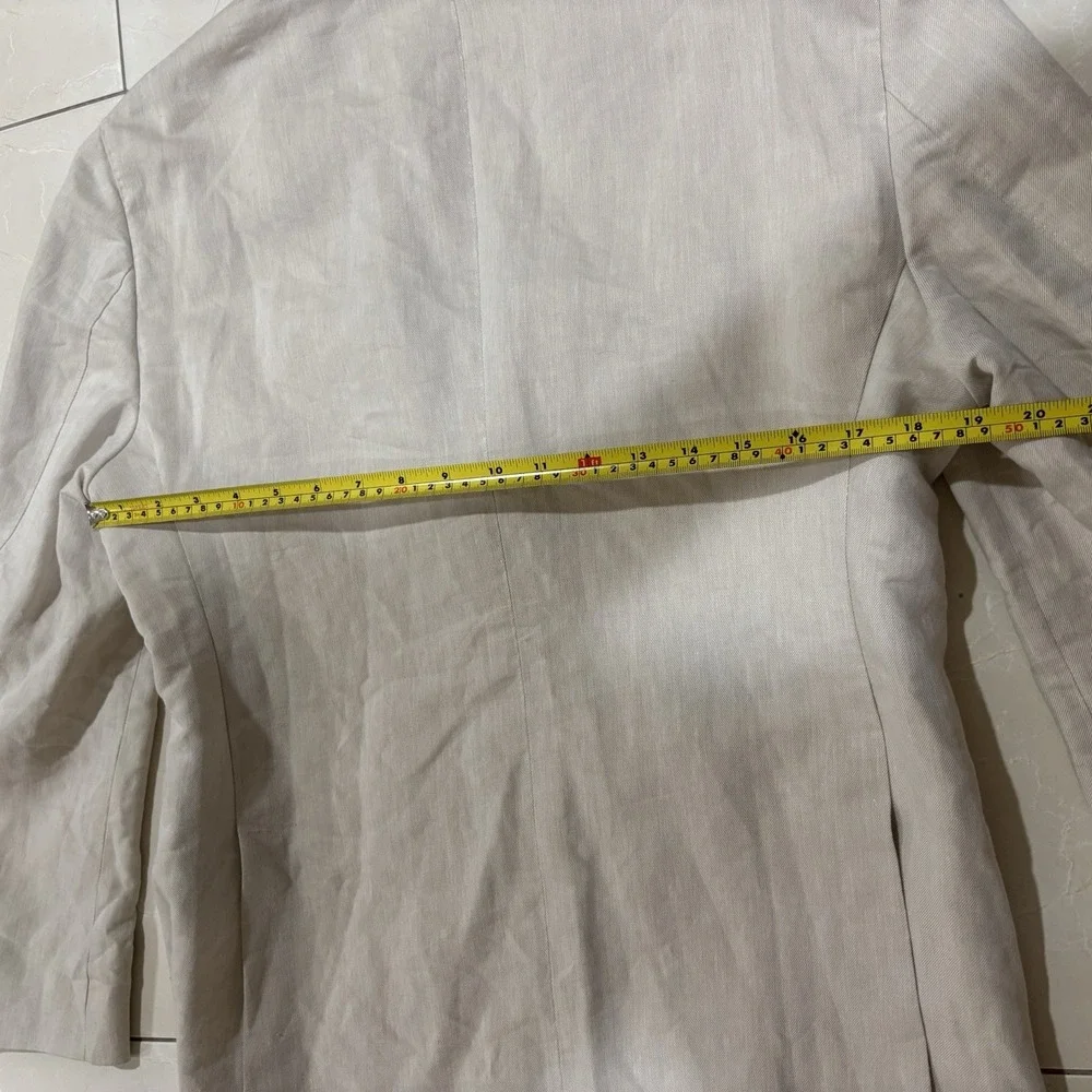 Suit Supply Tessuti Di Sondrio Havana Washed Linen Cotton Blazer Mens 40 Slim
